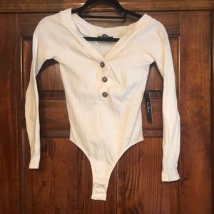 Long sleeve ribbed bodysuit